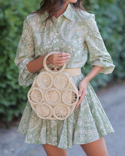 Sunshine Woven Straw Handle Bag