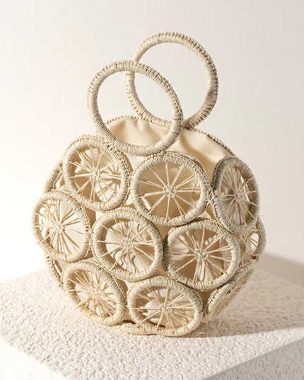 Sunshine Woven Straw Handle Bag