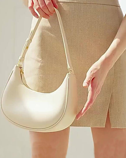 Simple Underarm One-Shoulder Cross-Body Half-Moon Bags