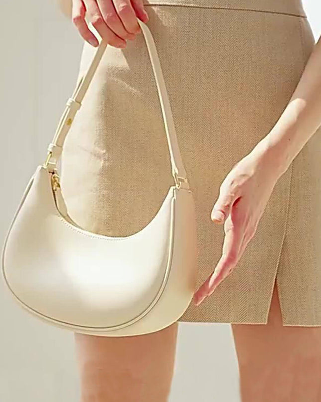 Simple Underarm One-Shoulder Cross-Body Half-Moon Bags