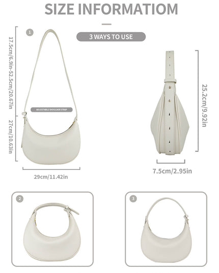 Trendy Shoulder Strap Adjustable Hand Crossbody Crescent Bag