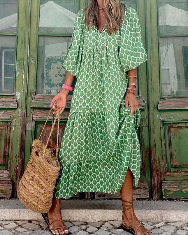 Bohemian Printed Maxi Dress