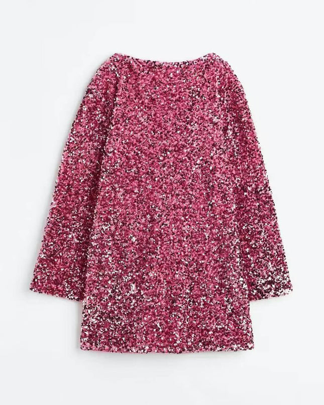 Sequined Tie-back Dress
