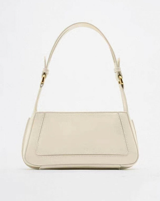 Square Faux Patent Finished Shoulder Bag