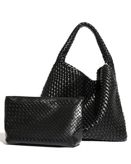 Recycled Vegan Intrecciato Shoulder Bag