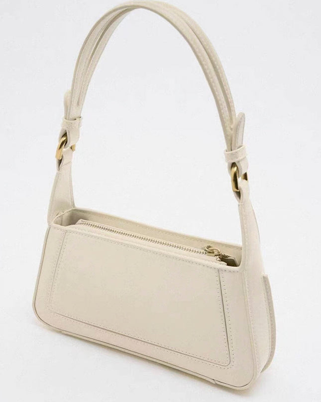 Square Faux Patent Finished Shoulder Bag