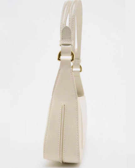 Square Faux Patent Finished Shoulder Bag
