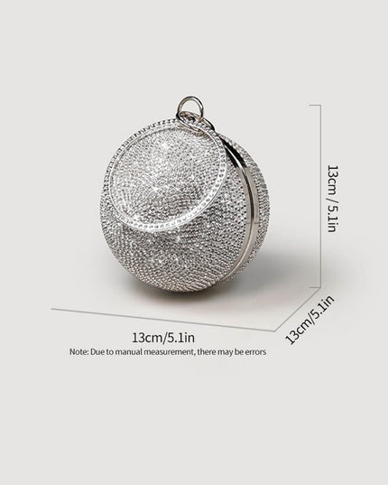 Round Crystal Rhinestone Wrist Tote