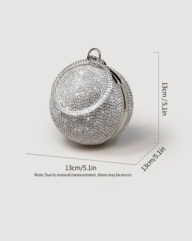 Round Crystal Rhinestone Wrist Tote