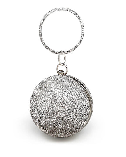 Round Crystal Rhinestone Wrist Tote