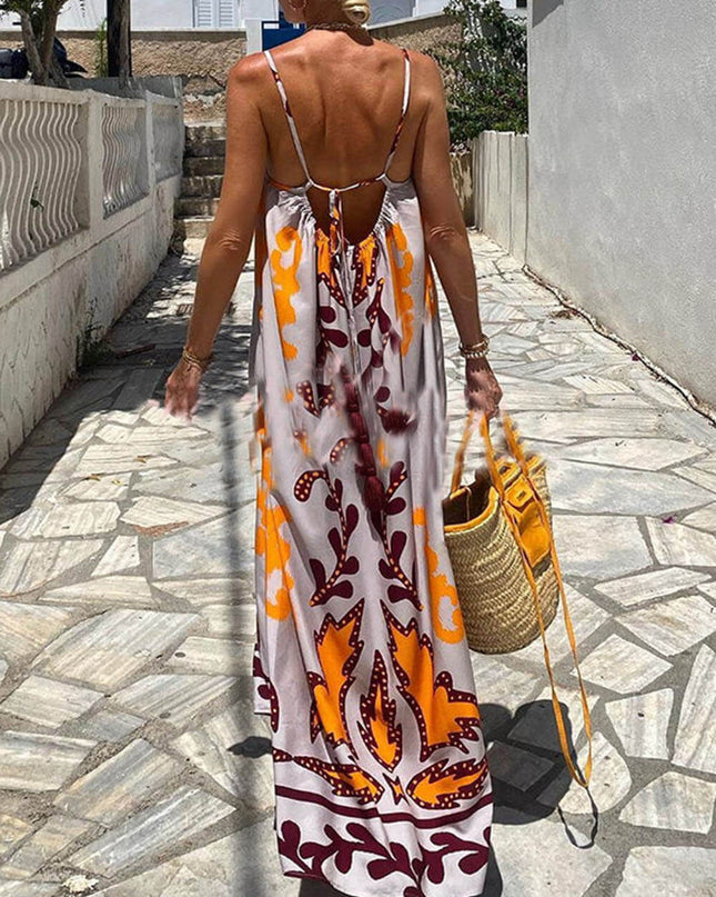 Ethnic Printed Loose Cami Maxi Dress