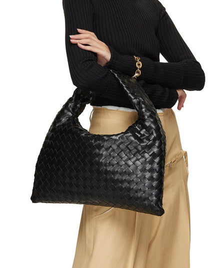 Recycled Vegan Intrecciato Shoulder Bag