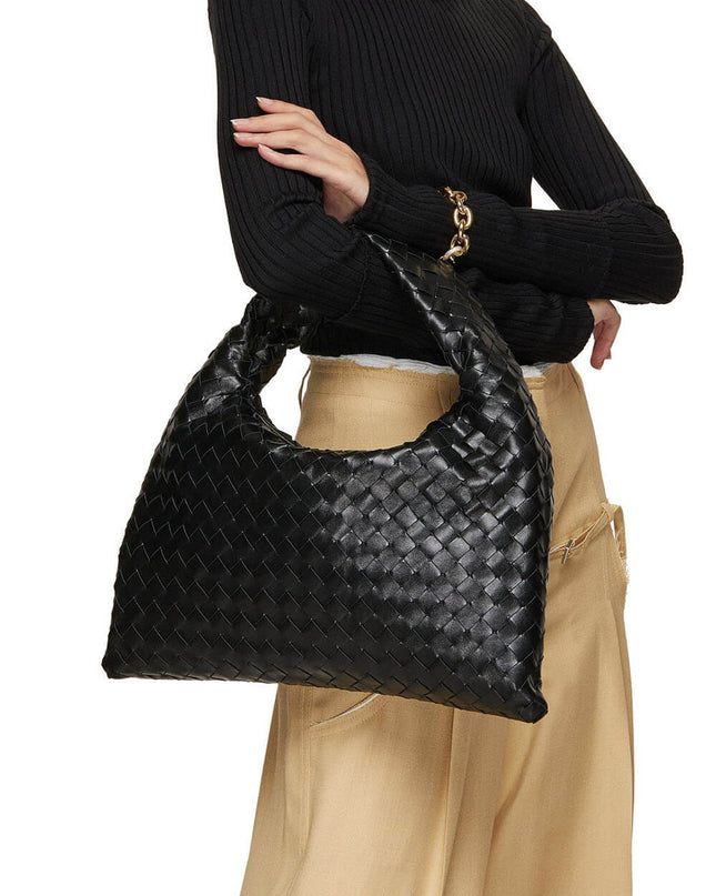 Recycled Vegan Intrecciato Shoulder Bag