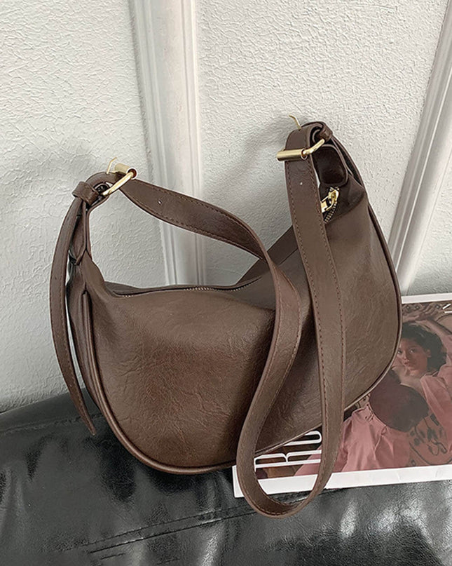 Niche Retro Maillard One-Shoulder Cross-Body Dumpling Bags