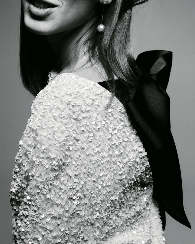 Sequined Tie-back Dress