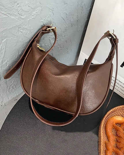 Niche Retro Maillard One-Shoulder Cross-Body Dumpling Bags