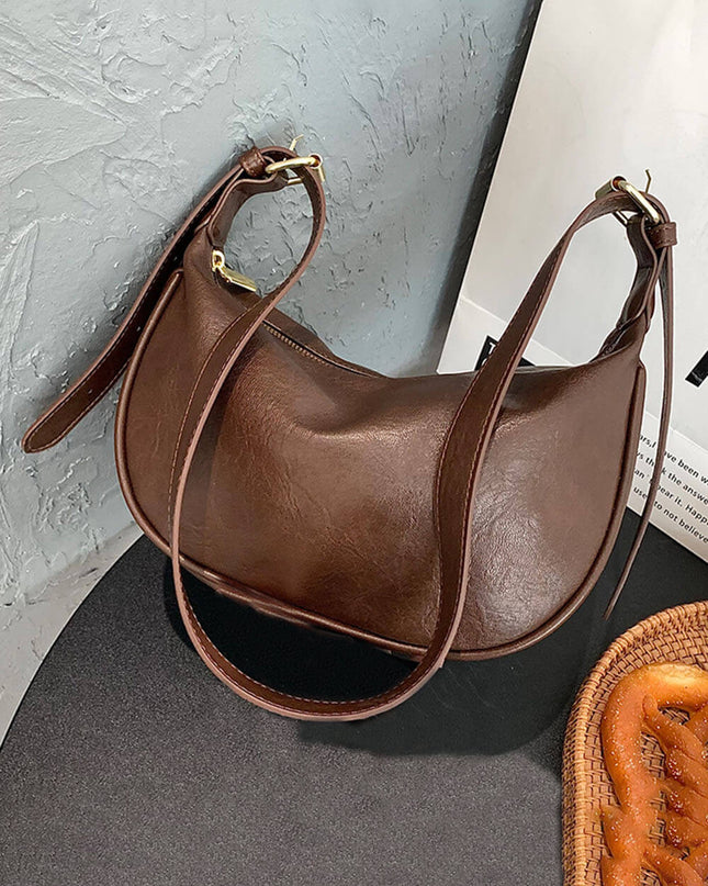 Niche Retro Maillard One-Shoulder Cross-Body Dumpling Bags