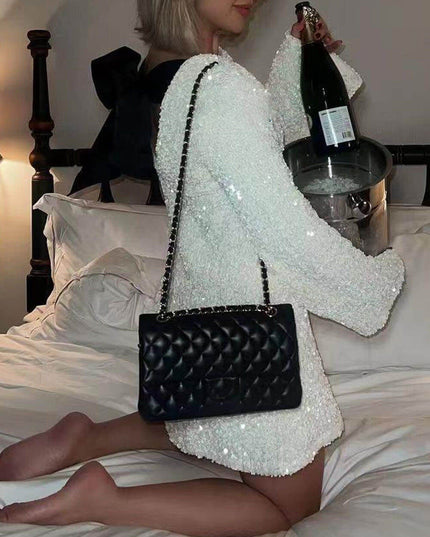 Sequined Tie-back Dress