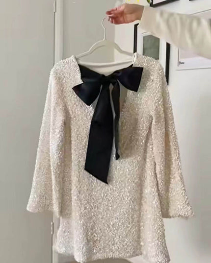 Sequined Tie-back Dress