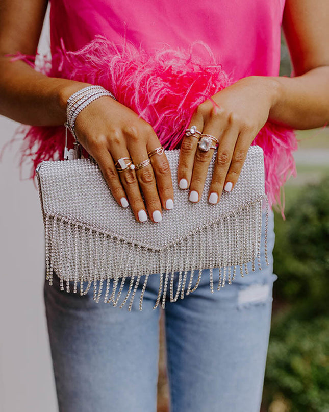 Vip Party Rhinestone Clutch