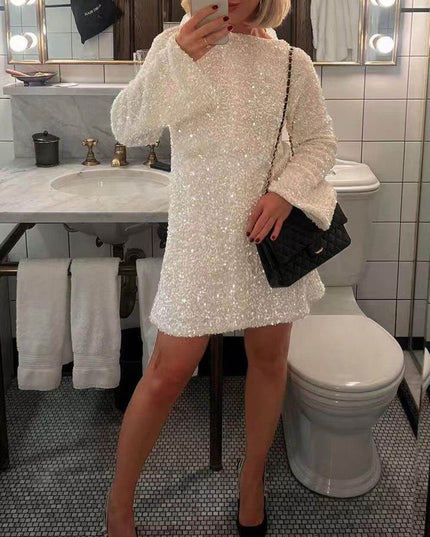 Sequined Tie-back Dress