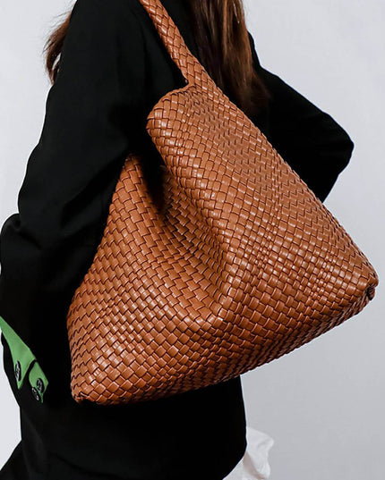 Recycled Vegan Intrecciato Shoulder Bag
