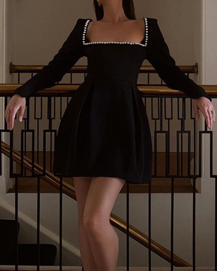 Pearl Square Collar Dress