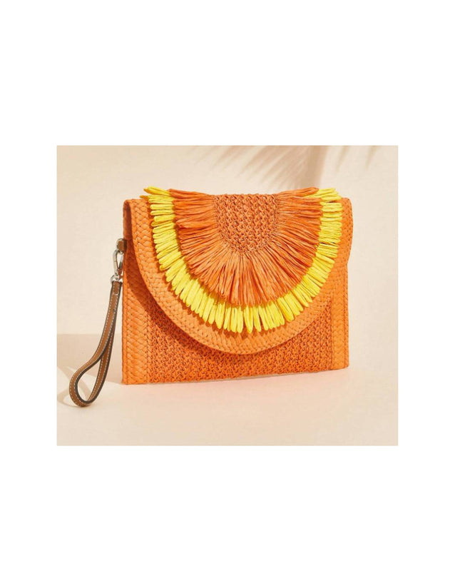 Tassel Straw Bag Clutch