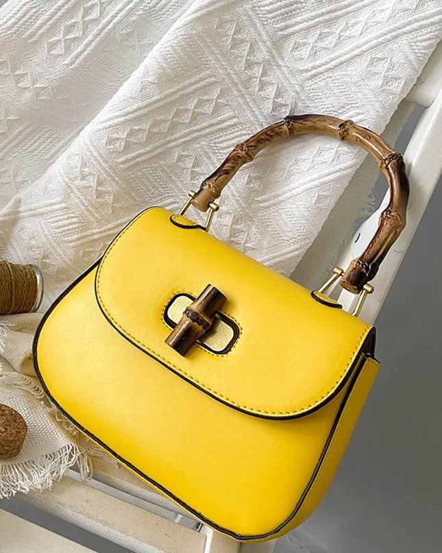 Retro Bamboo Shoulder Crossbody Handbag