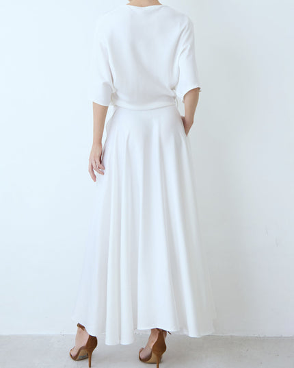 Elegant Satin Flowing Wrap Midi Dress