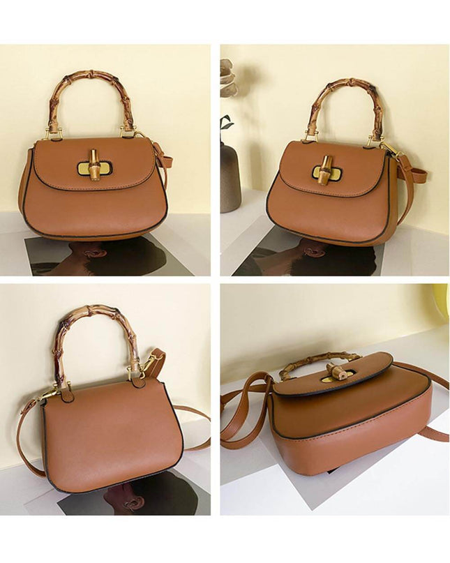 Retro Bamboo Shoulder Crossbody Handbag