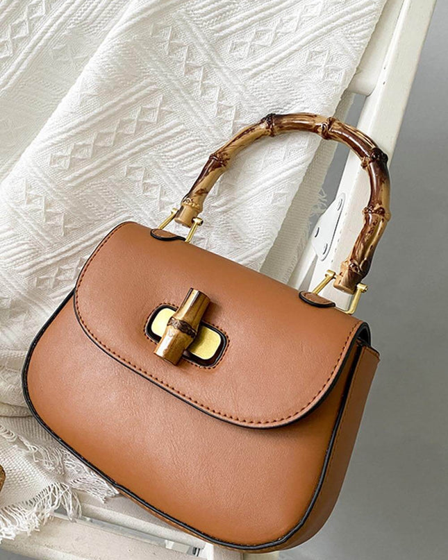 Retro Bamboo Shoulder Crossbody Handbag