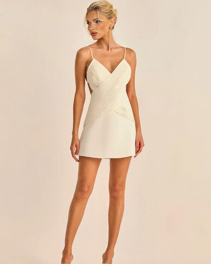 Fashion Lace Backless Mini Dress