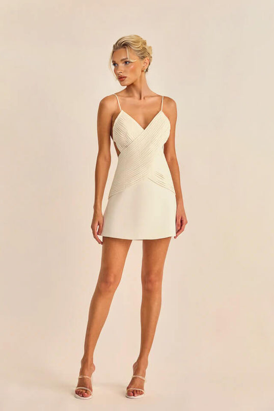 Fashion Lace Backless Mini Dress