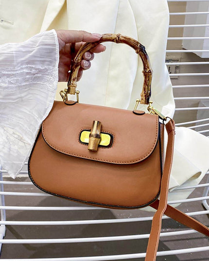 Retro Bamboo Shoulder Crossbody Handbag