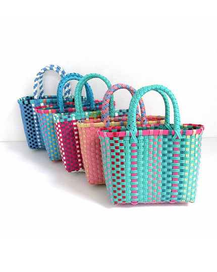 Colorful Hand Woven Beach Bag Picnic Bag