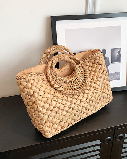 Fashionable Holiday Beach Handmade Straw Bag