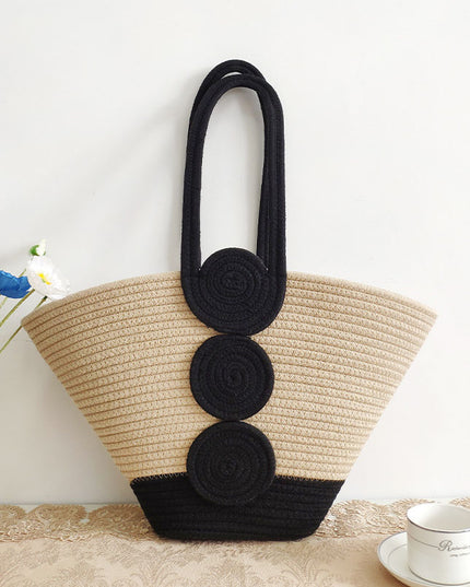 Beach Vacation Tote Shoulder Woven Bag