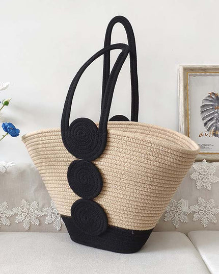 Beach Vacation Tote Shoulder Woven Bag