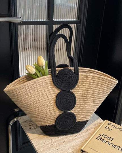 Beach Vacation Tote Shoulder Woven Bag