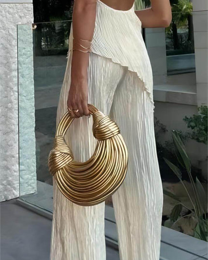 Braided Knotted Dumpling Cloud Crossbody Bag
