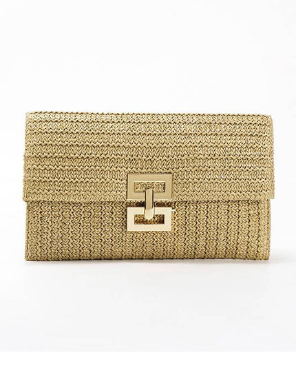 Straw Minimalist Clutch Chain Bag