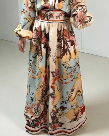Retro Map Print Two-piece Set