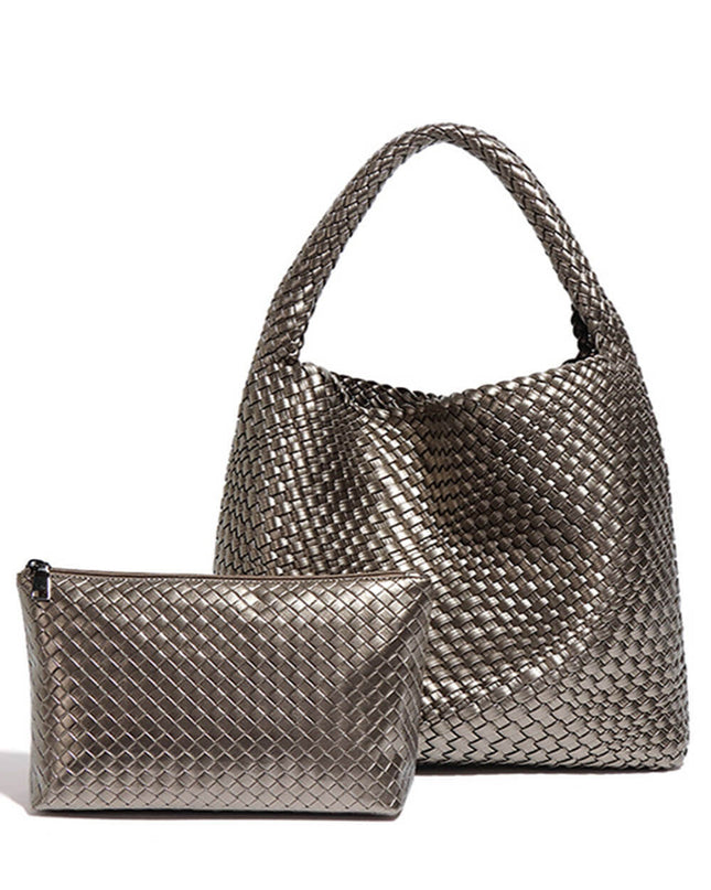 Recycled Vegan Intrecciato Shoulder Bag
