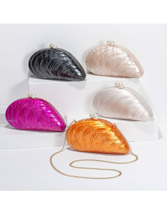 Shell Element Clutch Chain Bag