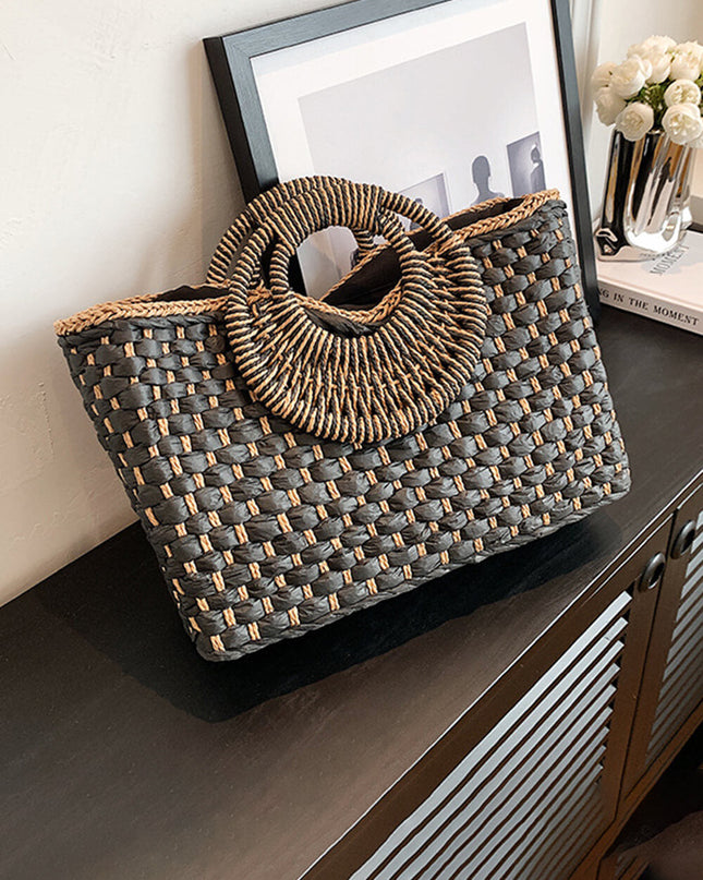 Fashionable Holiday Beach Handmade Straw Bag