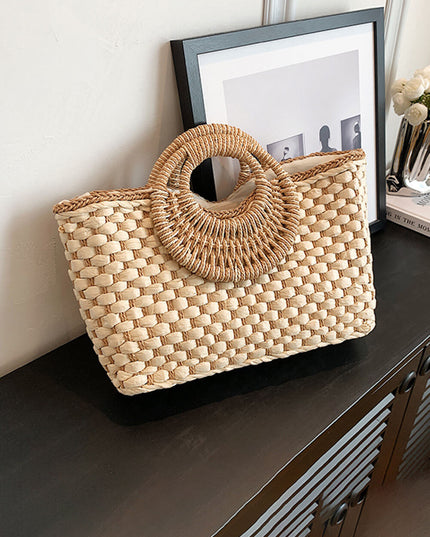 Fashionable Holiday Beach Handmade Straw Bag