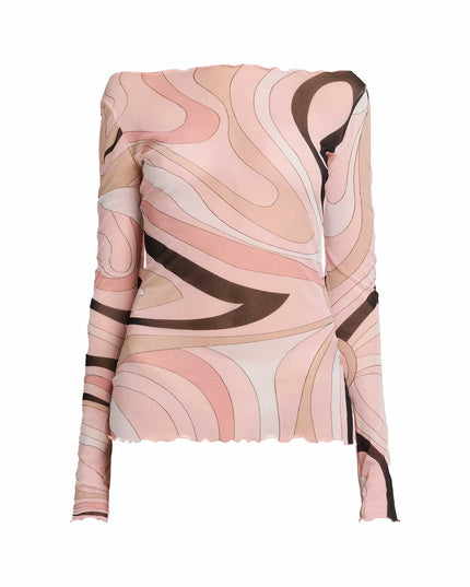 "Blush Swirl" Abstract Print Two-Piece Set