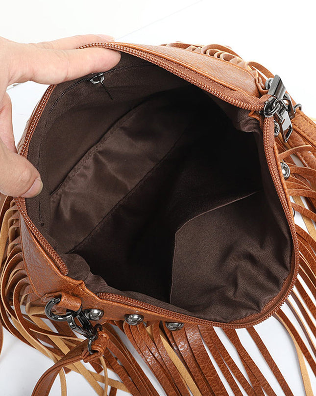 Fringe Decor Crossbody Bag