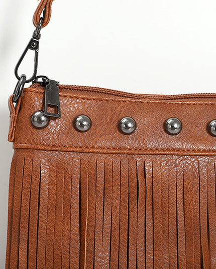 Fringe Decor Crossbody Bag